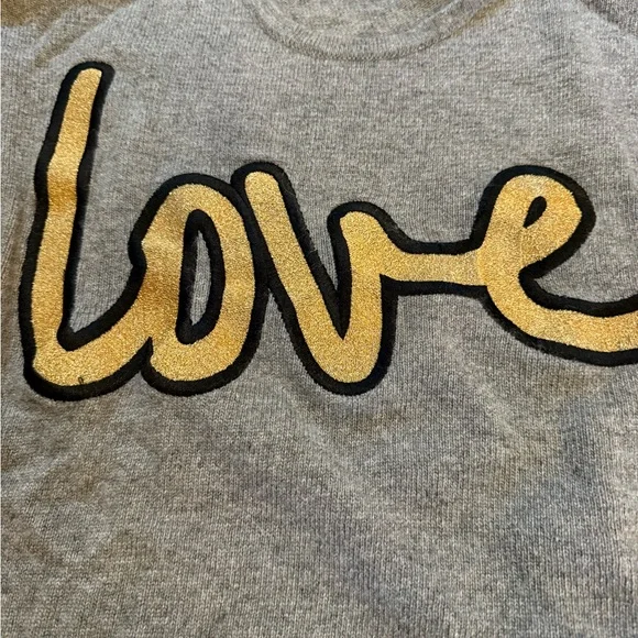 Valentine’s Day is coming! Love Moschino Gray sweater with gold patch - Picture 3 of 5